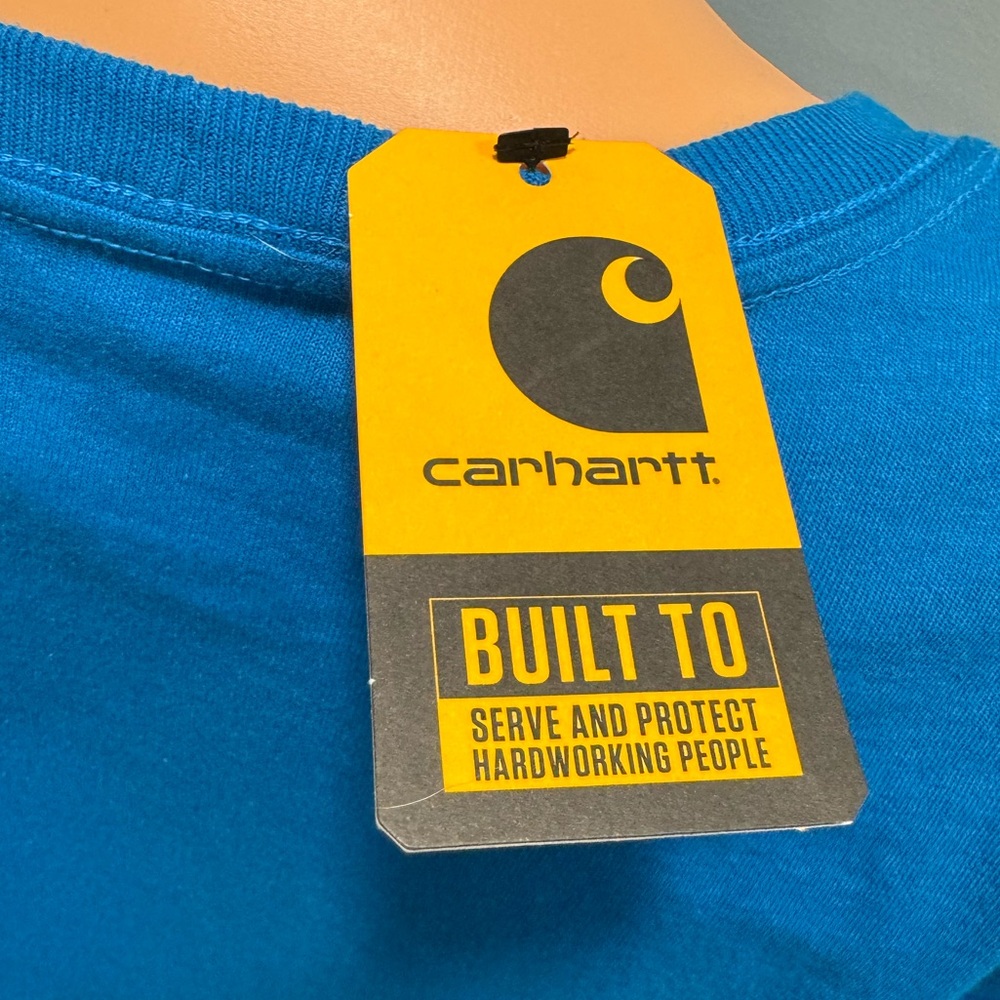 CARHARTT Long Sleeve Heavyweight Loose Fit Logo Sleeve Graphic T-Shirt NWT Small - Picture 8 of 8